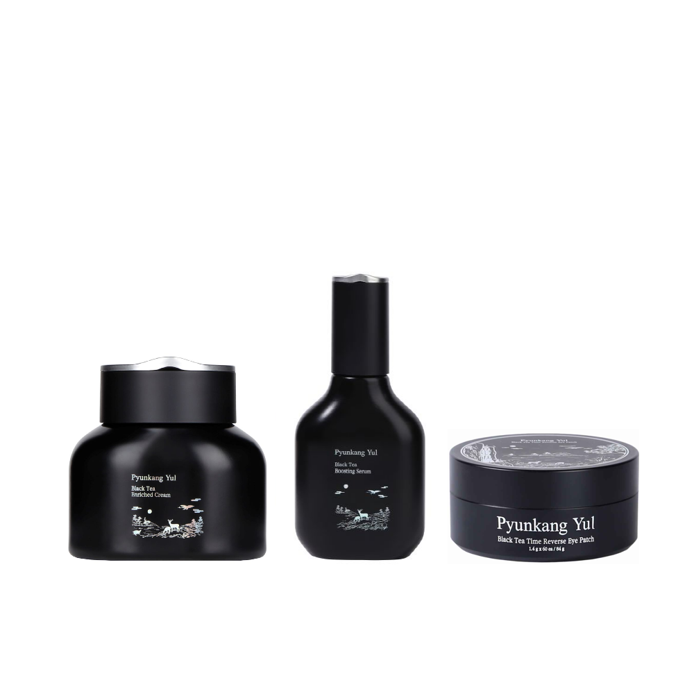 Black Tea Enriched Cream 60ml + Black Tea Boosting Serum 45ml + Black Tea Time Reverse Eye Patch 60ea